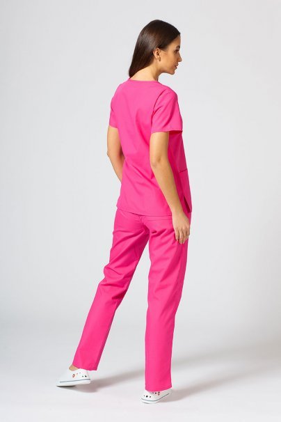 Women's Maevn Red Panda scrubs set hot pink-2