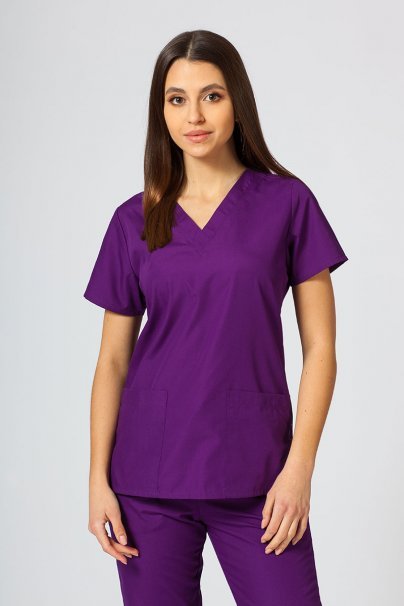 Women's Maevn Red Panda scrubs set eggplant-2