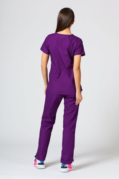 Women's Maevn Red Panda scrubs set eggplant-1