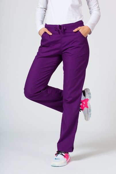 Women's Maevn Red Panda scrubs set eggplant-6