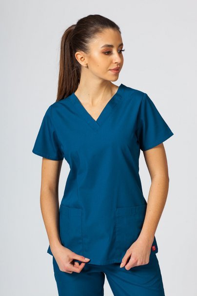 Women's Maevn Red Panda scrubs set caribbean blue-2