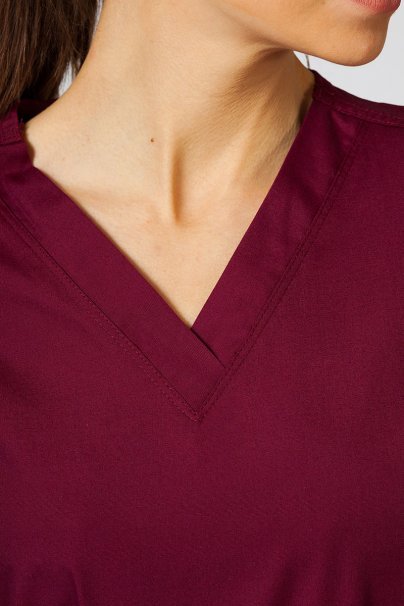 Women's Maevn Red Panda scrubs set wine-4