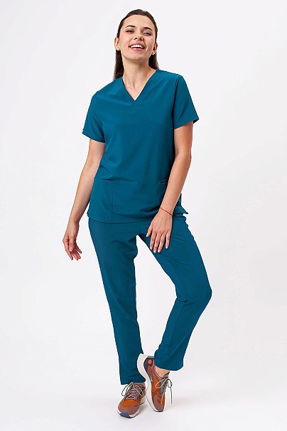 Women's Sunrise Move Line scrub set caribbean blue