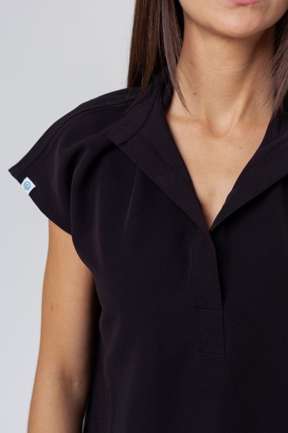 Women's Uniforms World 518GTK™ Avant scrub top czarna (magnetic clips)-3