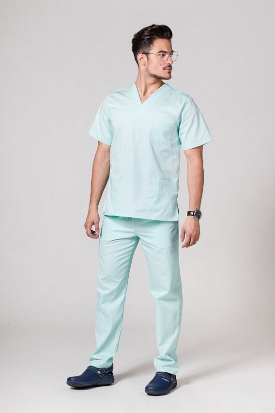 Men's Sunrise Uniforms Basic Regular scrub trousers mint-3