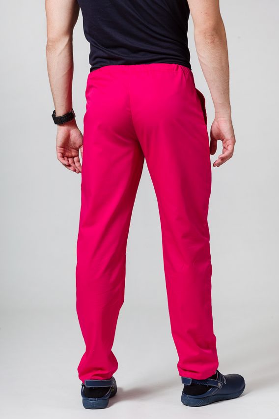 Men's Sunrise Uniforms Basic Regular scrub trousers raspberry-2