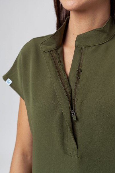 Women's Uniforms World 518GTK™ Avant scrub top olive (magnetic clips)-3