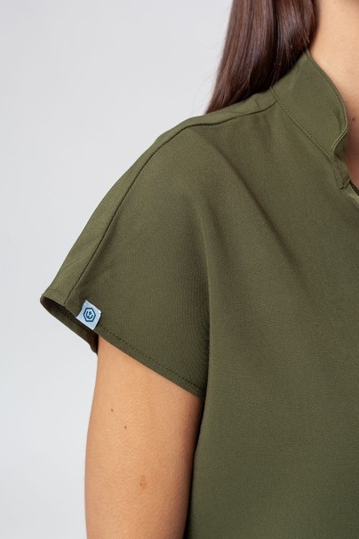 Women's Uniforms World 518GTK™ Avant scrub top olive (magnetic clips)-4
