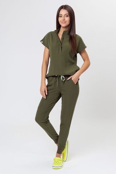 Women's Uniforms World 518GTK™ Avant scrub top olive (magnetic clips)-7