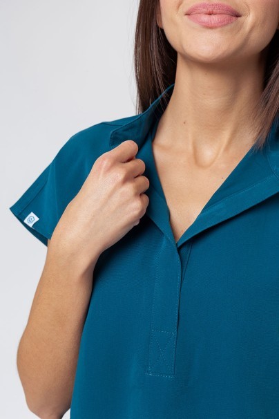 Women's Uniforms World 518GTK™ Avant scrub top caribbean blue (magnetic clips)-3