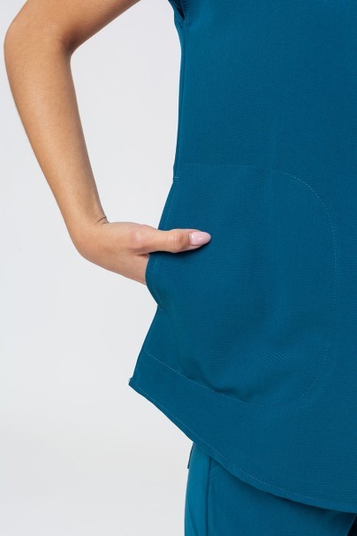Women's Uniforms World 518GTK™ Avant scrub top caribbean blue (magnetic clips)-4