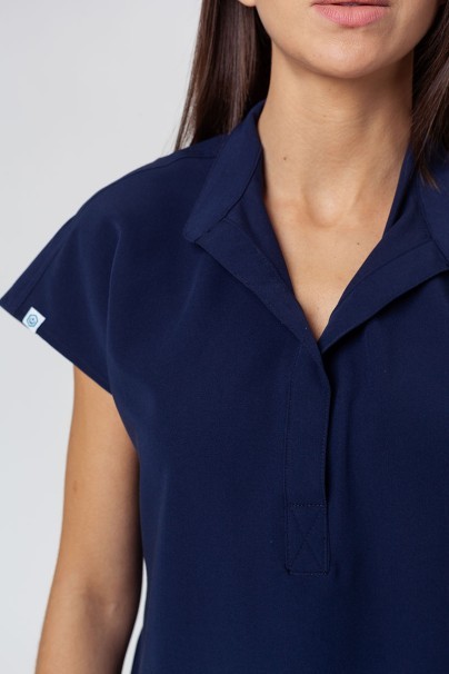 Women's Uniforms World 518GTK™ Avant scrub top navy (magnetic clips)-3