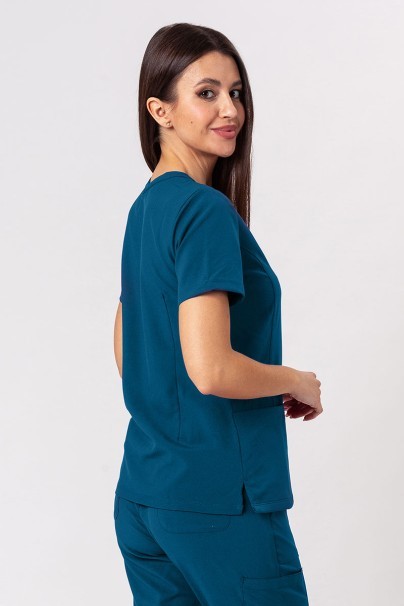 Women’s Maevn Momentum Double V-Neck scrub top caribbean blue-1