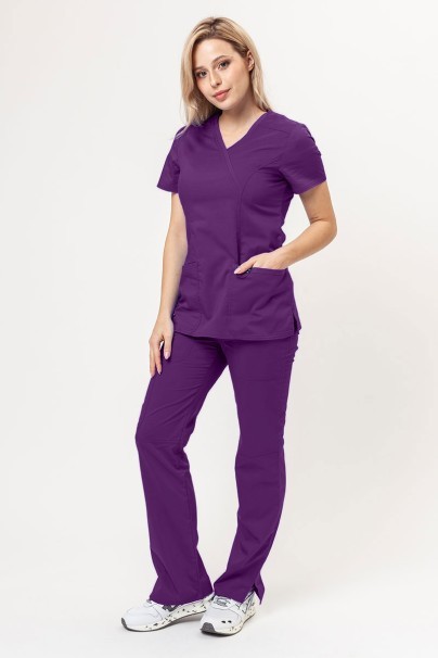 Women’s Cherokee Revolution Mock scrub top eggplant-5
