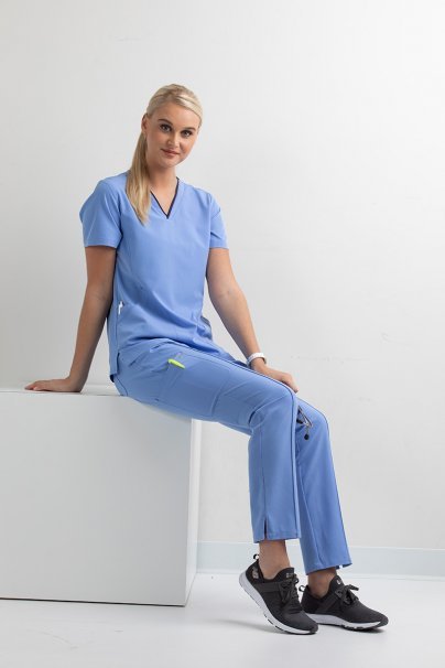 Women’s Maevn Matrix Impulse Stylish scrub top ceil blue-6