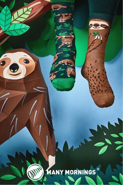 Sloth Life COLOURFUL SOCKS – MANY MORNINGS-1