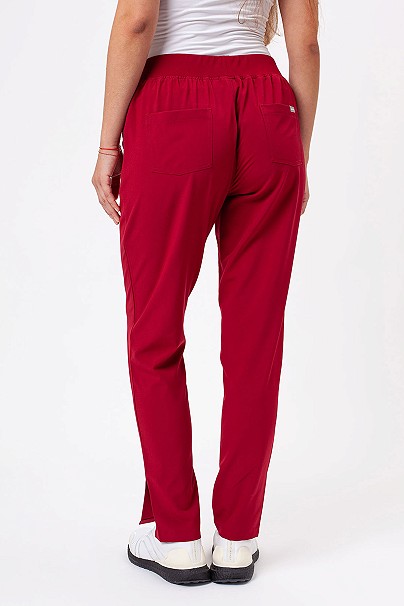 Women's Sunrise Move Line scrub trousers burgundy