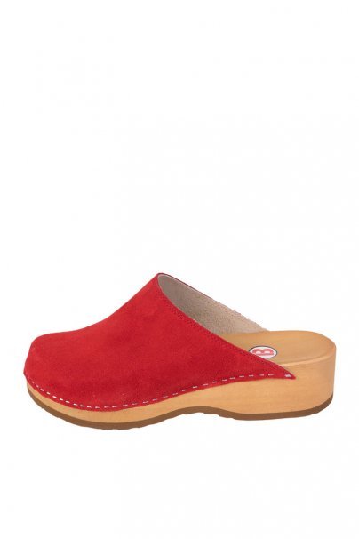 Buxa model PZM1 medical shoes red suede-3