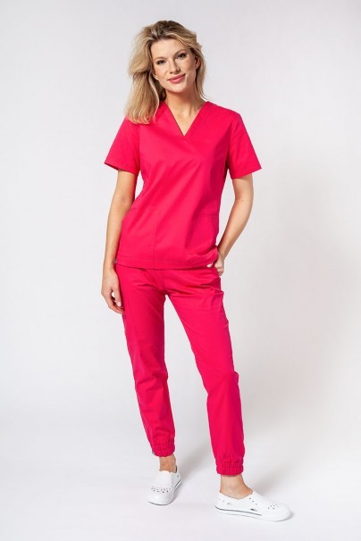 Women’s Sunrise Uniforms Active Bloom scrub top raspberry-5