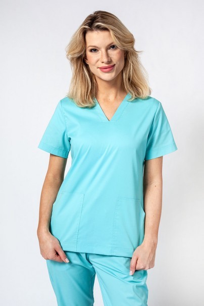 Women's Sunrise Uniforms Active III scrubs set (Bloom top, Air trousers) aqua-2