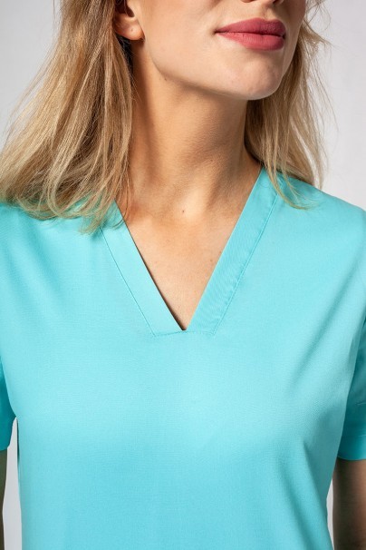 Women’s Sunrise Uniforms Active Bloom scrub top aqua-2