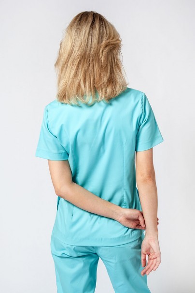 Women’s Sunrise Uniforms Active Bloom scrub top aqua-1