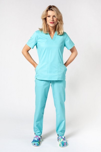 Women's Sunrise Uniforms Active Loose scrub trousers aqua-6