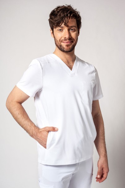 Men’s Adar Uniforms Cargo scrubs set (with Modern top) white-2