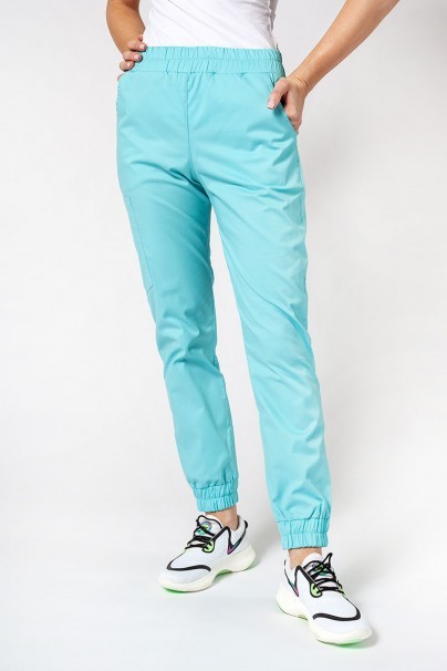 Women's Sunrise Uniforms Active III scrubs set (Bloom top, Air trousers) aqua-6