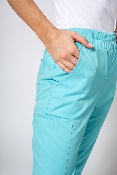 Women’s Sunrise Uniforms Active Air jogger scrub trousers aqua-2