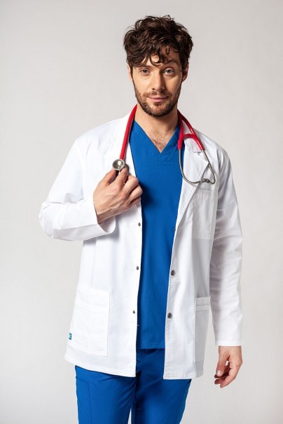 Men’s Adar Uniforms Snap Short lab coat (elastic)-3
