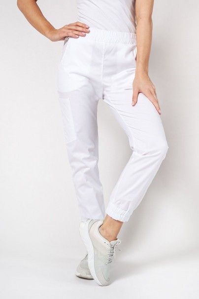 Women's Sunrise Uniforms Active III scrubs set (Bloom top, Air trousers) white-6