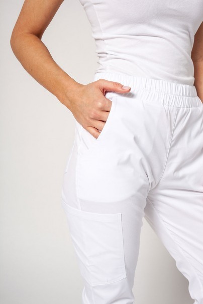 Women’s Sunrise Uniforms Active Air jogger scrub trousers white-2