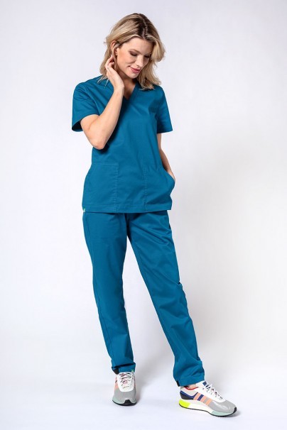 Women's Sunrise Uniforms Active Loose scrub trousers caribbean blue-6