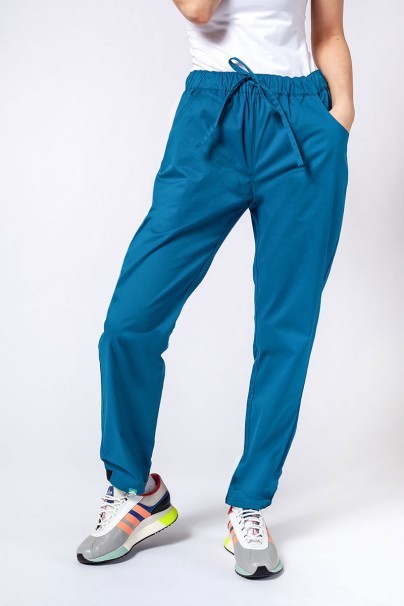 Women's Sunrise Uniforms Active Loose scrub trousers caribbean blue-2