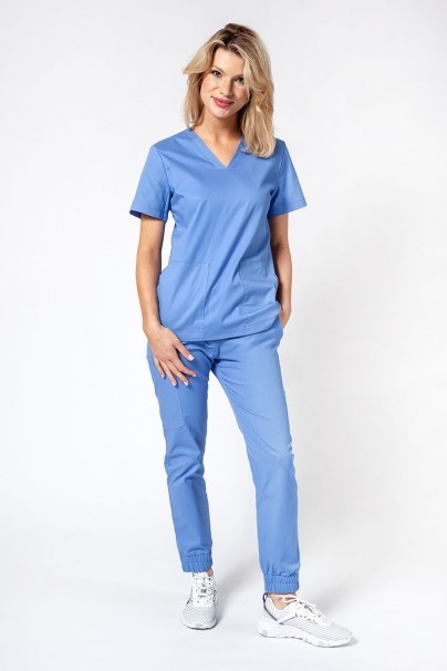 Women’s Sunrise Uniforms Active Bloom scrub top ceil blue-4