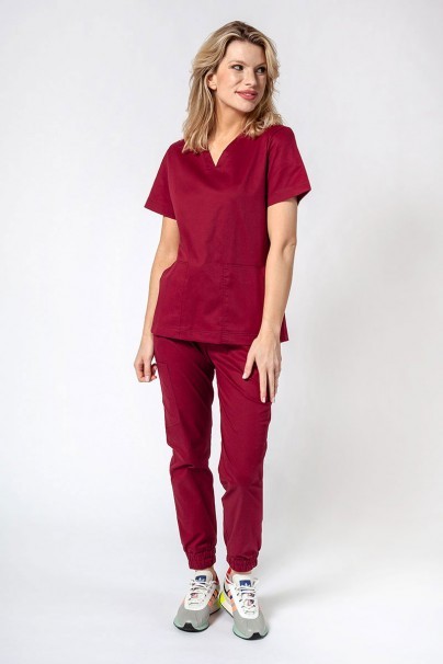 Women’s Sunrise Uniforms Active Bloom scrub top wine-4