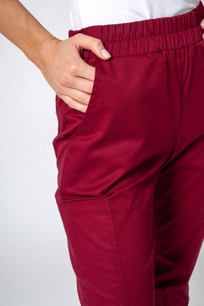 Women’s Sunrise Uniforms Active Air jogger scrub trousers wine-2