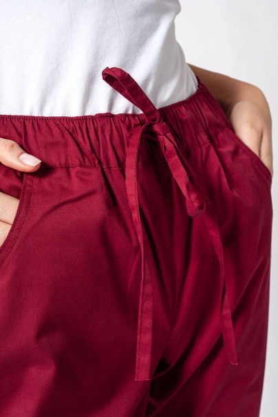 Women's Sunrise Uniforms Active Loose scrub trousers wine-2