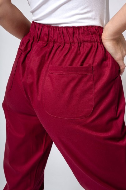 Women's Sunrise Uniforms Active Loose scrub trousers wine-4