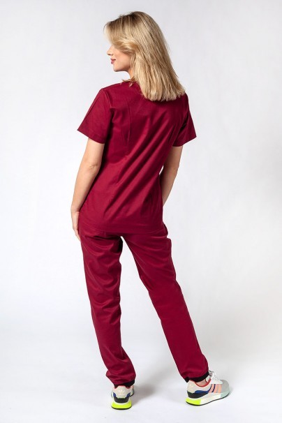 Women's Sunrise Uniforms Active Loose scrub trousers wine-7