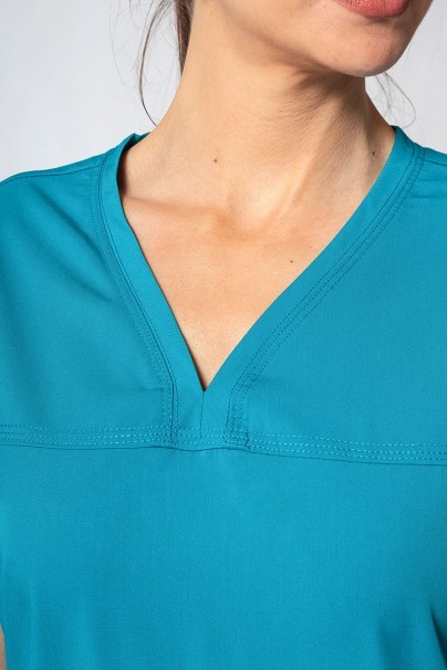 Women’s Adar Uniforms Sweetheart scrub top teal blue-2