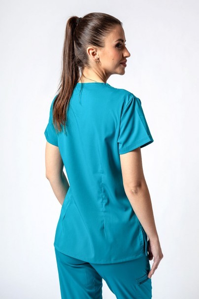 Women’s Adar Uniforms Sweetheart scrub top teal blue-1