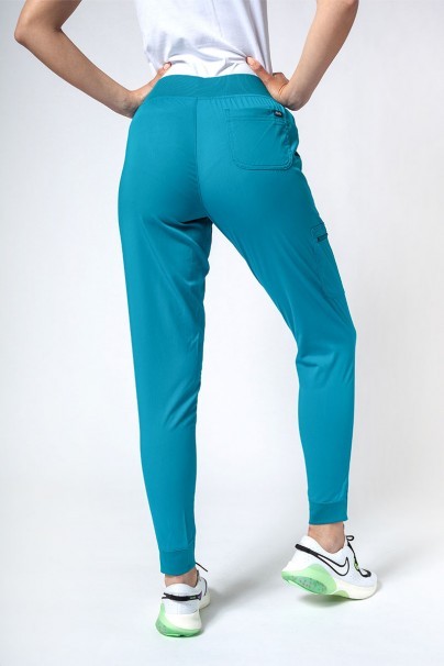 Women’s Adar Uniforms Ultimate Yoga jogger scrub trousers teal blue-1