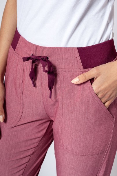 Women’s Adar Uniforms Ultimate Yoga jogger scrub trousers heather wine-2