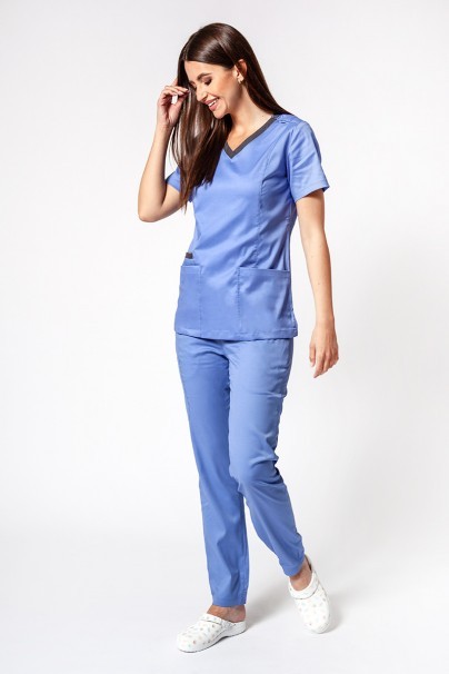 Women’s Maevn Matrix Contrast scrub top ceil blue-6