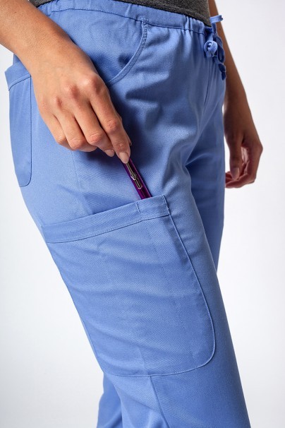 Women's Maevn Matrix Semi-jogger scrub trousers ceil blue-5