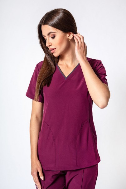 Women's Maevn Matrix Impulse Stylish scrubs set wine-2
