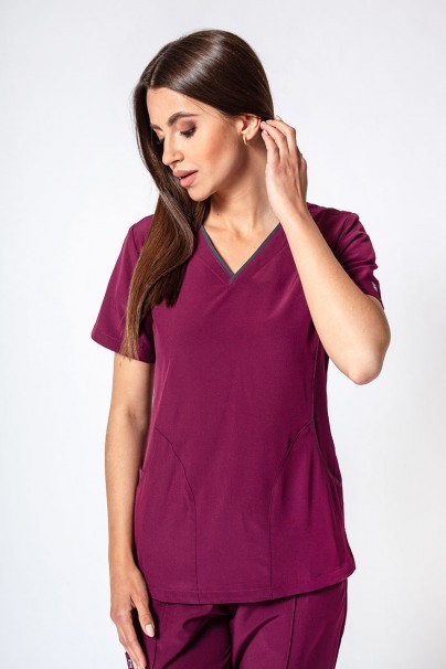 Women's Maevn Matrix Impulse Stylish scrubs set wine-2