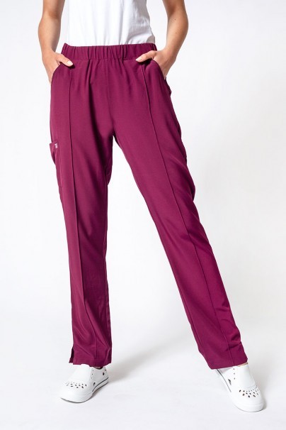 Women's Maevn Matrix Impulse Stylish scrubs set wine-7